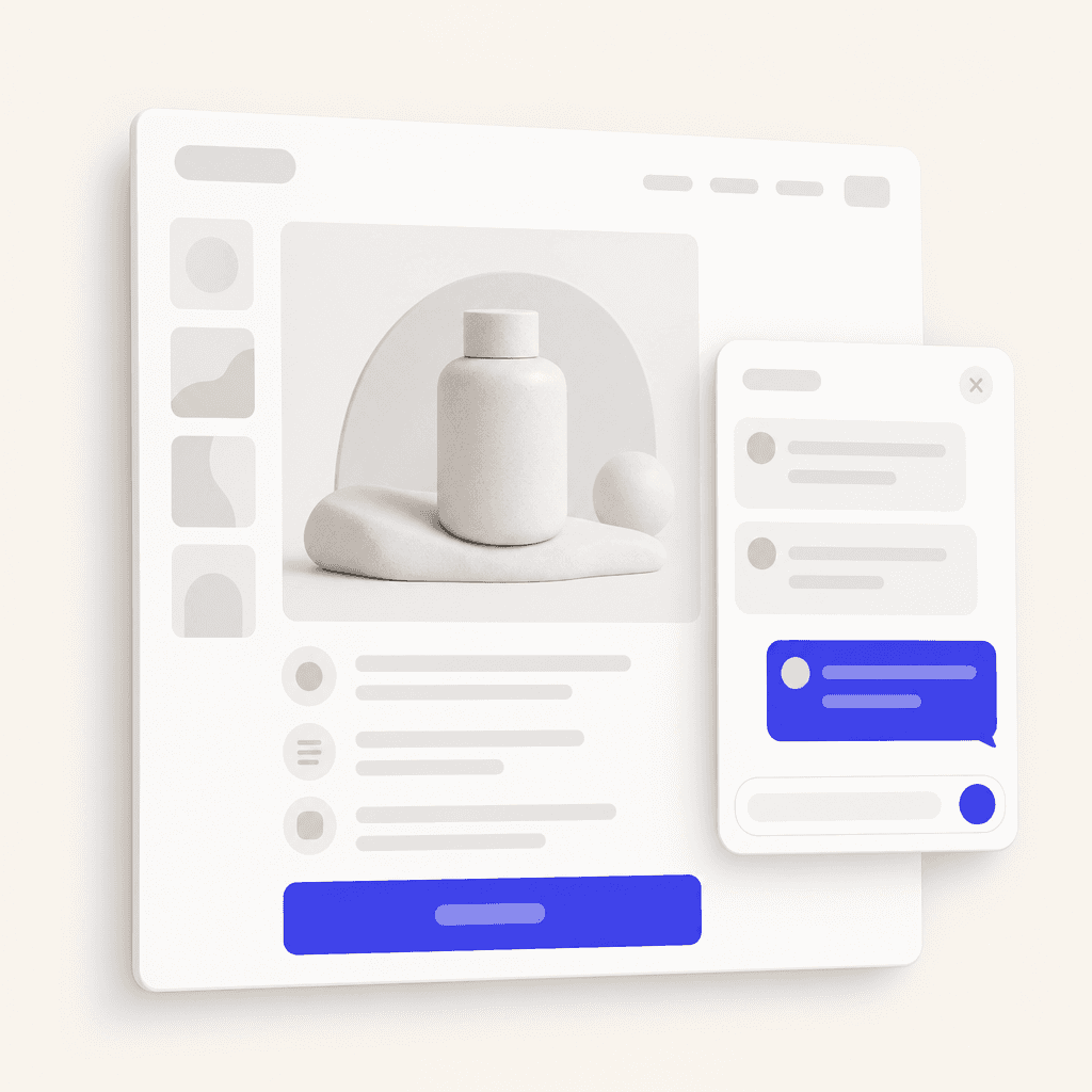 المتاجر والعلامات D2C AI customer-service agent — chat demo